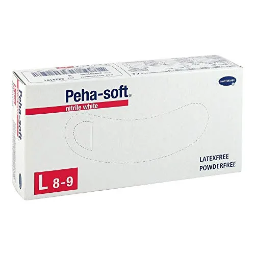 PEHA-SOFT nitrile white Unt.Hands.unsteril pf L 100 St Handschuhe