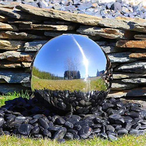 CLGarden Edelstahlkugel 38cm für Gartenbrunnen von CLGarden