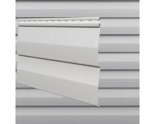Vox Verkleidungspaneel Canadian Siding Stülpprofil 2-Brett Optik 3,85 m St. 0,9625qm hellgrau, BxL: 28,50x385,00 cm, 1,10 qm, (Stückweise 1 Paneel, 1,10 qm) Geringer Wartungsaufwand, pflegeleicht, abwaschbar, Leichtgewicht