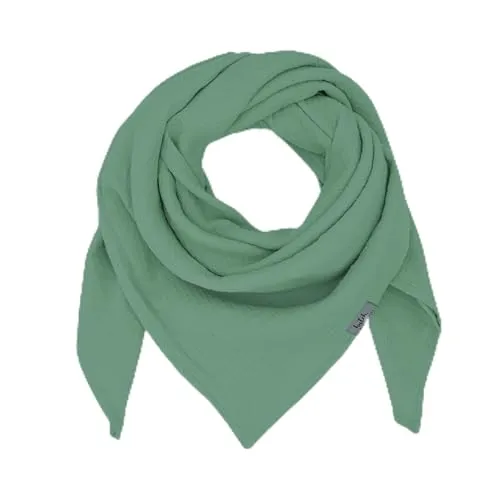 hutch&putch Musselin-Halstuch Kinder 90cmx90cm in grün von Hutch & Putch