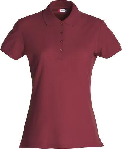 Damen Basic Polohemd mit Seitenschlitzen, 4 Ton-in-Ton-Knöpfen, waschbar bis 40°C