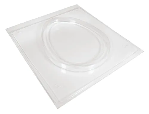 Rayher PET-Gießform Dekoplatte Eiform, 19,8 x 25 cm, Rand 1,3 cm breit, Beton Gießform, für Deko-Objekte, ideal zum Ausgießen mit Kreativ-Beton, Kreativ-Beton 5in1, Raysin, 36180000