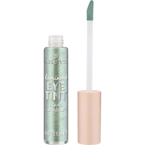 essence luminous EYE TINT liquid shadow, Lidschatten, Nr. 06, Grün, langanhaltend, strahlend, schimmernd, vegan, ohne Mikroplastikpartikel, Nanopartikel frei, ohne Parfüm, 1er Pack (6ml)