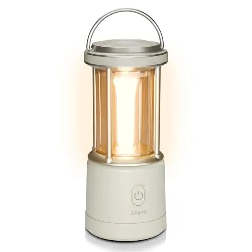 Lepro LED Campinglampe Batteriebetriebene 1100 Lumen, Dimmbar IPX4, Weiß | Camping Laterne,5 Lichtmodi&Dimmbar, Wasserdicht, Notfallleuchte für Stromausfall,Blackout&Outdoor Wandern
