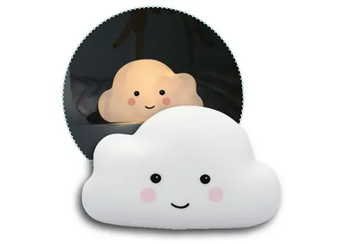 Reer LED Nachtlicht Wolke - Nachtlichter für Kinderzimmer, sanftes Licht für erholsamen Schlaf und mit 15 Minuten Timer zur Stromersparnis.