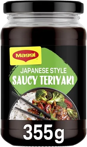 MAGGI Magic Asia Teriyaki Sauce - Kräuter und Gewürze, fertige dickflüssige Teriyakisauce aus natürlichen Zutaten, ideal für Gemüse, Meeresfrüchte und Hühnchen, reicht für 4 Portionen in nur 10 Minuten.