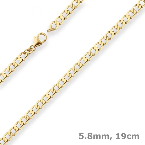 5,8mm Goldarmband Panzerkette 19cm aus 333 Gelbgold - Elegantes Damenarmband aus 333 Gelbgold, 19 cm lang. Die Panzerkette sorgt für einen besonderen Glanz und lässt sich vielseitig kombinieren. Ideal für jeden Anlass!
