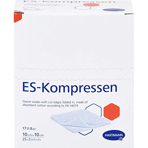 ES-KOMPRESSEN steril 10x10 cm 8fach 25X2 St