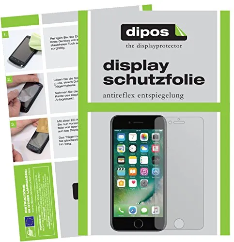 dipos I 4X Schutzfolie matt kompatibel mit Apple iPhone 8 Plus Folie Displayschutzfolie (2X Vorder- & 2X Rückseite)