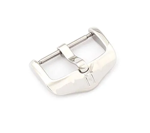 HIRSCH Unisex Dornschließe für Uhrenarmbänder L316 Edelstahl Modell Active 18 mm Silberfarben, poliert