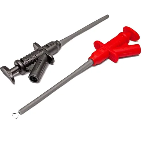 PeakTech P 7010 – Doppelt isolierte 5A Abgreifklemme – Messklemmen mit 4 mm Buchsen – Prüfspitzen für höchste Sicherheit zertifiziert nach EN 61010-031:2008 – CAT II 1000 V, 1 Stück