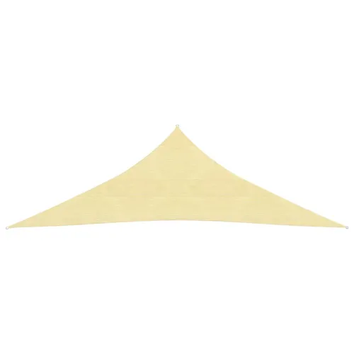 The Living Store Sonnensegel 160 g/m² Beige 3,5x3,5x4,9 m HDPE