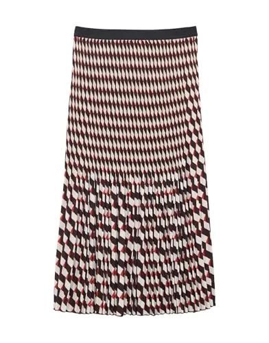 someday Damen Midirock ONORA URBAN Plisseerock mit Gummibund - Röcke für Damen, stilvoller Plisseerock aus hochwertigem Recycled Polyester für hohen Tragekomfort und moderne A-Linie.