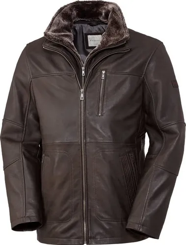 bugatti Lederjacke mit luxuriösem Griff und modernem Design - Elegante Lammnappa Lederjacke, weich und warm, ideal für kalte Tage. Praktische Taschen und herausnehmbares Innenfutter bieten Funktionalität und Stil für jede Gelegenheit.