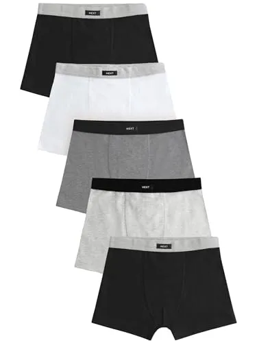 Next Trunk Boxershorts mit weichem Taillenbund, 5er-Pack (5-St) grau 134-140 (9-10 J.)
