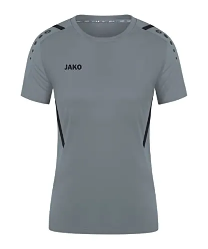 JAKO Damen Trikot Challenge (Kurzarm), Steingrau/Schwarz, 38