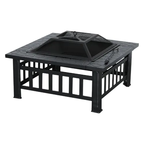 M MCombo Feuerschale mit Grillrost & Funkenschutz 81x81x44,5 cm