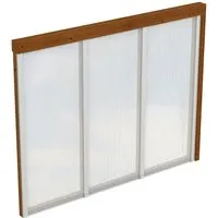 Carport-Seitenwand SKANHOLZ, braun (Nussbaum) - Außenanbau mit widerstandsfähigen Polycarbonatplatten und Douglasienholz, ideal für Terrassenüberdachungen – schützt vor Witterungseinflüssen und sorgt für Langlebigkeit.