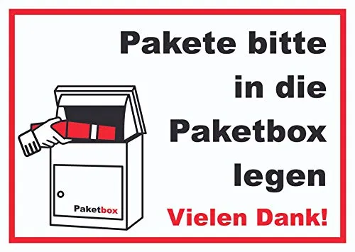HB-Druck Pakete Paketbox Schild A6 (105x148mm)