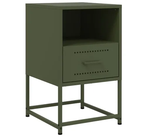 vidaXL Nachttisch Olivgrün 36x39x60,5 cm in grün von vidaXL