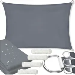 Sonnensegel, Uv-sonnenschutzmaterial, Graphit, Gartenüberdachung, 3x2m