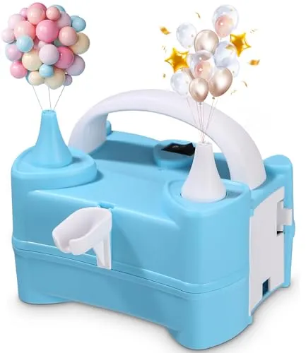 Ballonpumpe Elektrisch,Elektrische Luftballonpumpe,Ballonpumpe,Ballon Pumpe220V 400W,Elektrische Luftpumpe Ballon, Luftballonpumpe, für Geburtstagsfeiern, Party, Hochzeitsfeiern,Blau