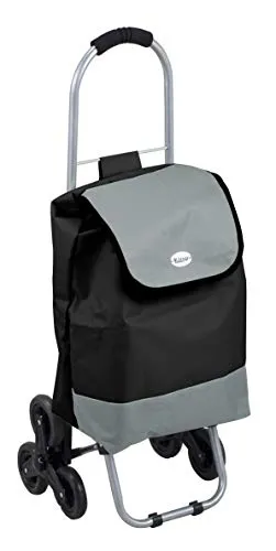 Linea Garden Friend T1407102 Einkaufstrolley, Trio Bicolor, schwarz-grau