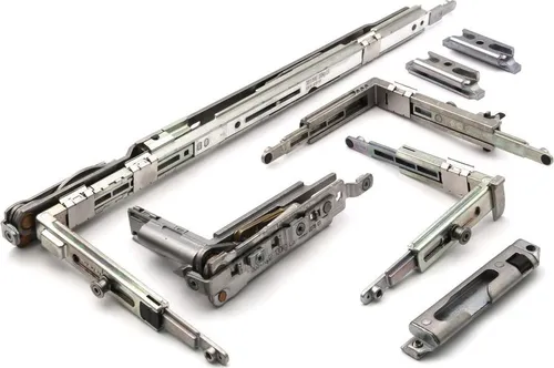 Schüco Dreh-Kipp Grundbeschlag komplett 400 V130 DIN links 277003 - Fensterbeschläge & -schlösser, hochwertiger Grundbeschlag für zuverlässige Funktionalität und Langlebigkeit.