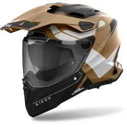 AIROH COMMANDER 2 REVEAL SAND M - Motorradhelm für Offroad-Fans, sand matt, ECE 22 06 zertifiziert für höchste Sicherheit und Komfort