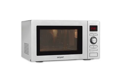 exquisit Mikrowelle MW 59025H-3 - Vielseitige 3-in-1 Mikrowelle - Mikrowelle mit Grill- und Heißluftfunktion, 25 l Garraum, 900 Watt Leistung und Timer - ideal für schnelle und vielseitige Zubereitung von Speisen.