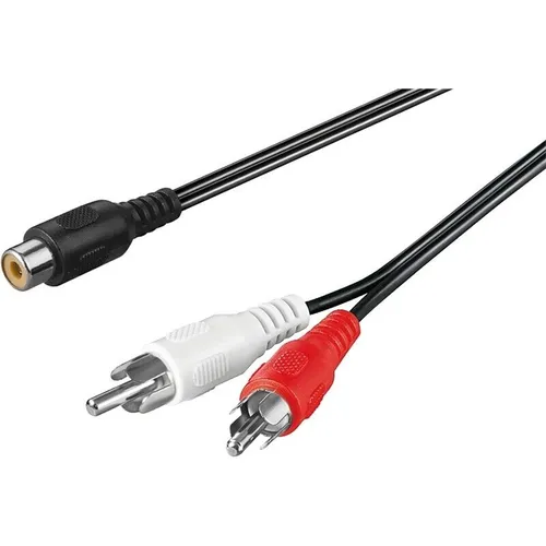Audio-/Video-Kabel Cinch-Buchse (Kupplung) an 2x Cinch-Stecker 1,5m