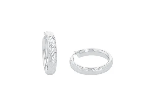 Amor Creolen 925 Sterling Silber für Damen - 2,8 cm - Elegante Ohrringe aus hochwertigem 925 Sterling Silber mit glänzender Oberfläche, ideal für jeden Tag. Inklusive Schmuck Geschenk Box – das perfekte Geschenk für besondere Momente.