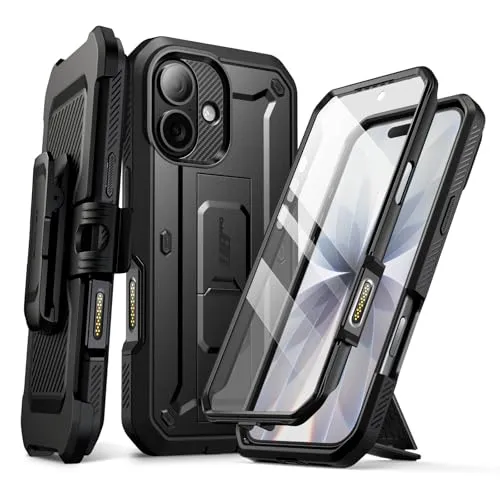 Supcase UB Pro iPhone 17 Hülle - Schwarz - Robuste Smartphone Hülle für Apple iPhone 17, mit stoßfestem Design und integrierter Displayschutzfolie für optimalen Schutz.