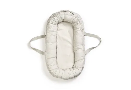 Elodie Bettnestchen Babynestchen tragbar - weiß - 100% Baumwolle - Nestchen für Neugeborene, ideal für Zuhause und Reisen. Mit integrierter Aufbewahrungstasche und maschinenwaschbarem Oberstoff für einfache Pflege.