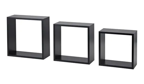 Dolle Würfelregal Frame 30 x 30 cm schwarz 3er-Set Wandregal