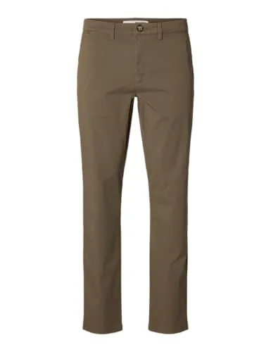 Selected Homme Herren Slh175-slim New Miles Flex Pant Noos Chinohose - Wanderhose für Herren im Slim Fit, bietet hohen Tragekomfort und praktische Taschen für unterwegs.