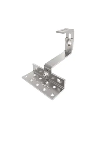 Handelskönig Befestigungshaken für Ziegeldächer, 3 fach verstellbar - Dachhaken Photovoltaik Befestigung PV Anlage aus Edelstahl, rostfrei und robust