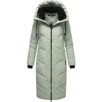 Marikoo Winterjacke Nadaree XVI - Stepp Mantel mit großer Kapuze in Smokey Mint - Funktionsjacke mit großer Kapuze, ideal für kalte Tage – warm gefüttert und maschinenwaschbar für einfachen Pflege.