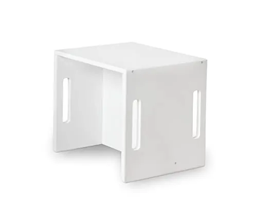 Ehrenkind® Kinder Hocker | Vielseitig & Stabil | Montessori Hocker | Wendehocker aus Birkenschichtholz | Weiß