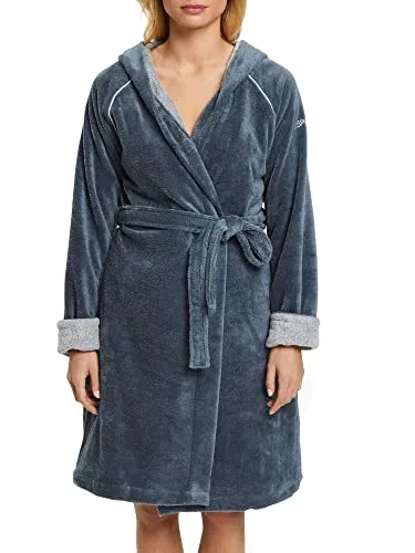 Vossen Bademantel Cosy Grau - Flauschiger Damenbademantel - Bademäntel aus hochwertigem Textil, besonders flauschig und modisch. Hergestellt in Österreich, Oeko-Tex® Standard 100, ideal für Komfort und Stil.