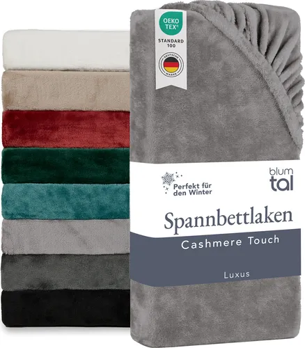 Blumtal Spannbettlaken Cashmere Touch 100 x 200 cm Plüsch von Blumtal