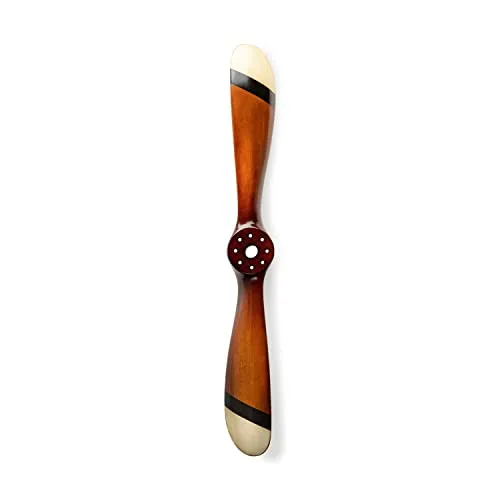 AUTHENTIC MODELS Wanddekoobjekt Propeller Small Black Ivory - Deko-Objekte: Stilvolles Wanddekoobjekt in Flugzeugpropeller-Form aus Holz, ideal für Vintage-Liebhaber und kreative Raumgestaltungen.