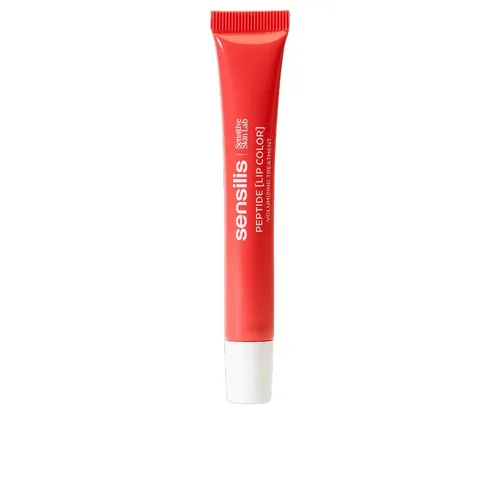 Sensilis Peptide [Lip Colour], Lippenstift mit Gloss-Finish, würzige Formel mit Peptiden und Chilli, Volumengebender und feuchtigkeitsspendender Effekt, verleiht Glanz und Farbe, Paprika-Koralle, 10