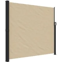 vidaXL Ausziehbare Seitenmarkise - Beige 180x600cm - Markise für Garten, Balkon und Terrasse, wasserfest und UV-beständig für optimalen Schutz vor Wind und Sonne. Ideal für private Rückzugsorte im Freien oder als Raumteiler.