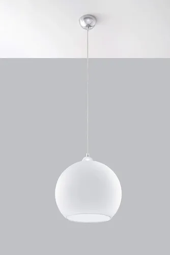 Sollux SL.0256 Pendelleuchte BALL weiß - Moderne Pendelleuchte für stilvolle Akzente, ideal für minimalistisches und industrielles Design in jedem Raum.