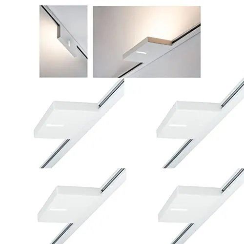 4er Set - Paulmann URail Spot Uplight Case 16W Weiß 230V Metall
