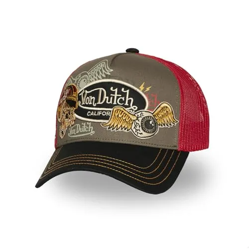 Von Dutch Originals Trucker Cap - PATCHES - Trucker Caps mit auffälligem California Logo-Patch und Mesh-Rücken für optimale Belüftung. Verstellbar für perfekten Sitz, ideal für stilbewusste Looks.