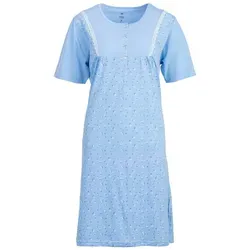 zeitlos Nachthemd Nachthemd Kurzarm - Gänseblümchen blau XL