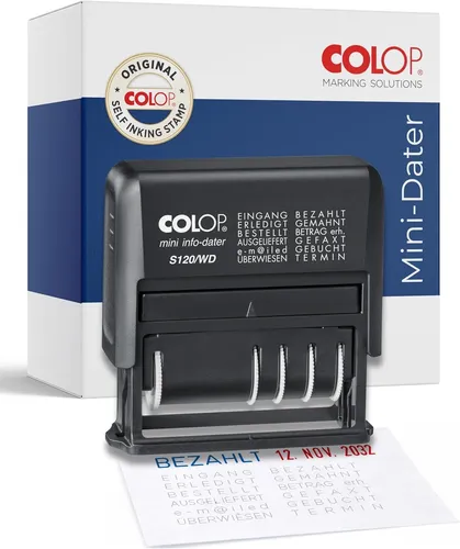 COLOP Wortbandstempel Mini-Info-Dater S 120/WD schwarz von COLOP