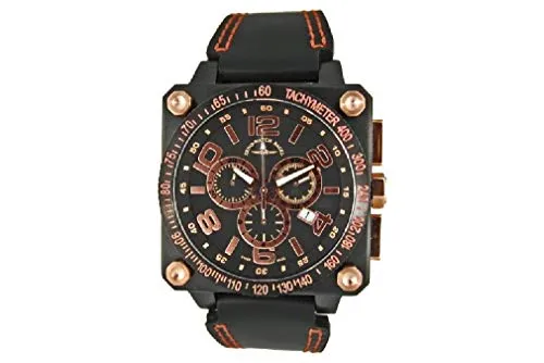 Zeno-Watch Herrenuhr - Quartz 3 Chronograph Tachymeter Black - 90240Q-BRG-d6